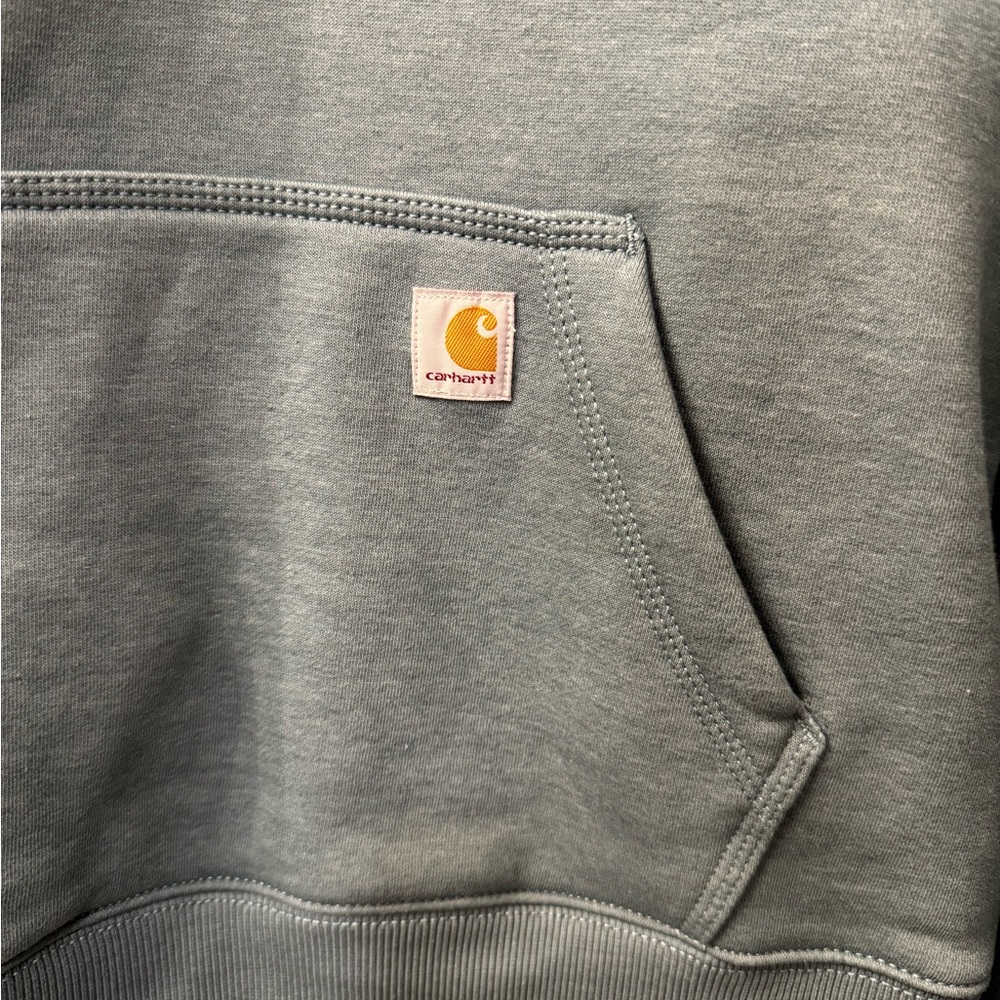 Carhartt women’s Teal Green Half-Zip Pullover Sweatshirt - Picture 3 of 4